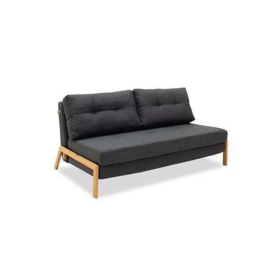 Fancy Καναπές 2θέσιος - κρεβάτι με ύφασμα ανθρακί 150x92x77 cm