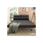 Fancy Καναπές 2θέσιος - κρεβάτι με ύφασμα ανθρακί 150x92x77 cm
