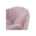 Καναπές 2θέσιος Daimon pakoworld βελούδο ροζ 134x70x77εκ