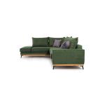 Luxury II Γωνιακός καναπές δεξιά γωνία ύφασμα κυπαρισσί-ανθρακί 290x235x95cm