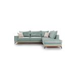 Luxury II Γωνιακός καναπές αριστερή γωνία ύφασμα ciel-cream 290x235x95cm