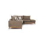 Luxury II Γωνιακός καναπές αριστερή γωνία ύφασμα mocha-cream 290x235x95cm