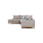 Luxury II Γωνιακός καναπές δεξιά γωνία ύφασμα elephant-ciel 290x235x95cm