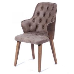 Καρέκλα DELUX ξύλο φυσικό χρώμα/ύφασμα GOLF 11