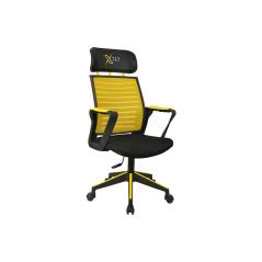 PWF-0544 Καρέκλα γραφείου εργασίας pakoworld mesh μαύρο-κίτρινο 56x48x110εκ