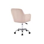 Xever Καρέκλα γραφείου εργασίας βελούδο ροζ 55x54x80/94εκ