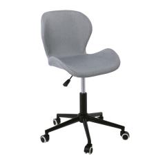 DOT Καρέκλα Γραφείου, Βάση Μέταλλο Βαφή Μαύρο, Ύφασμα Γκρι 48x49x75/85cm
