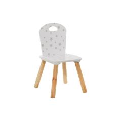 Παιδική καρέκλα Playful pakoworld λευκό-φυσικό 32x31,5x50εκ