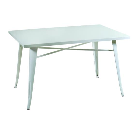 Γαλβανισμένο Παραλ/μο Άσπρο Μεταλλικό Τραπέζι 120 x 80 x 72cm