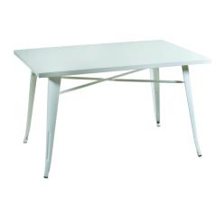 Γαλβανισμένο Παραλ/μο Άσπρο Μεταλλικό Τραπέζι 120 x 80 x 72cm