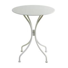 Στρογγυλό Άσπρο Μεταλλικό Τραπέζι Φ60 x 72cm
