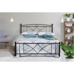 Κρεβάτι Νο16 Μεταλλικό σε χρώμα σκουριά για στρώμα 90x190cm