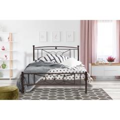 Κρεβάτι Νο18 Μεταλλικό σε χρώμα ανθρακόμαυρο για στρώμα 90x190cm