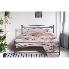 Κρεβάτι Νο19 Μεταλλικό σε χρώμα ανθρακόμαυρο για στρώμα 90x190cm