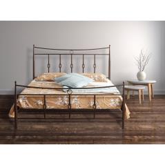 Κρεβάτι Νο32 Μεταλλικό σε χρώμα σκουριάς για στρώμα 90x190cm