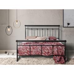 Κρεβάτι Νο33 Μεταλλικό σε χρώμα μάυρο σαγρέ για στρώμα 90x190cm