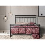 Κρεβάτι Νο33 Μεταλλικό σε χρώμα μάυρο-σαγρέ για στρώμα 140x190cm