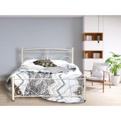 Κρεβάτι Νο39 Μεταλλικό σε χρώμα εκρού για στρώμα 90x190cm