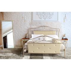Κρεβάτι Νο52 Μεταλλικό σε χρώμα μπέζ σαγρέ για στρώμα 150x200cm