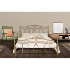 Κρεβάτι Νο53 Μεταλλικό σε χρώμα χρυσό για στρώμα 150x200cm