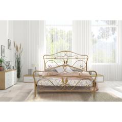 Κρεβάτι Νο58 Μεταλλικό σε χρώμα χρυσό για στρώμα 150x200cm