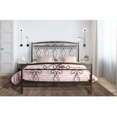 Κρεβάτι Νο62 Μεταλλικό σε χρώμα σκουριάς για στρώμα 150x200cm