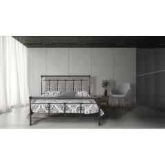 Κρεβάτι Νο64 Μεταλλικό σε χρώμα ανθρακόμαυρο για στρώμα 140x190cm