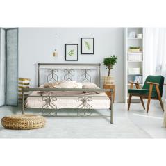 Κρεβάτι Νο63 Μεταλλικό σε χρώμα ελιά-σαγρέ για στρώμα 150x200cm