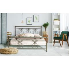 Κρεβάτι Νο63 Μεταλλικό σε χρώμα ελιά-σαγρέ για στρώμα 160x200cm