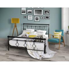 Κρεβάτι Νο74 Μεταλλικό σε χρώμα μάυρο για στρώμα 110x190cm