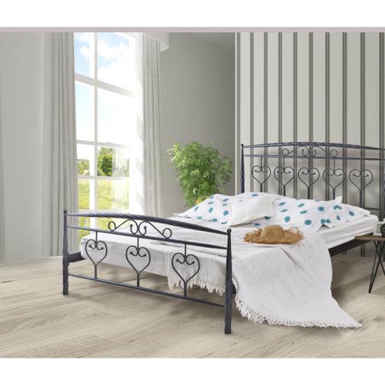 Κρεβάτι Νο79 Μεταλλικό σε χρώμα ανθρακόμαυρο για στρώμα 150x200cm