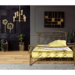 Κρεβάτι Νο80 Μεταλλικό σε χρώμα χρυσό για στρώμα 160x200cm
