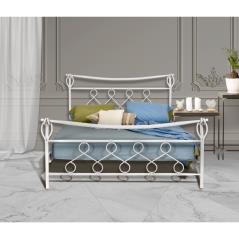 Κρεβάτι Νο81 Μεταλλικό σε χρώμα άσπρο για στρώμα 160x200cm
