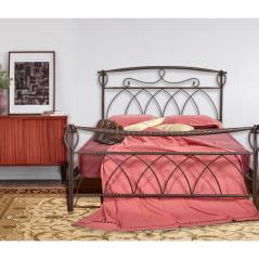Κρεβάτι Νο82 Μεταλλικό σε χρώμα σκουριάς για στρώμα 150x200cm