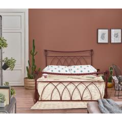 Κρεβάτι Νο83 Μεταλλικό σε χρώμα μπορντό-σαγρε για στρώμα 150x200cm
