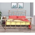 Κρεβάτι Νο84 Μεταλλικό σε χρώμα μπέζ-σαγρέ για στρώμα 150x200cm