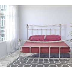 Κρεβάτι Νο85 Μεταλλικό σε χρώμα ασημί για στρώμα 150x200cm