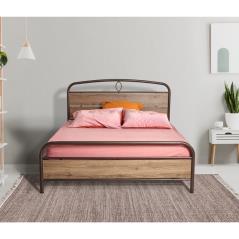 Κρεβάτι Νο86 Μεταλλικό σε χρώμα σκουριάς για στρώμα 150x200cm