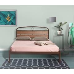 Κρεβάτι Νο86Β Μεταλλικό σε χρώμα σκουριάς για στρώμα 150x200cm