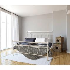 Κρεβάτι Νο87 Μεταλλικό σε χρώμα εκρού για στρώμα 150x200cm