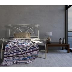 Κρεβάτι Νο90 Μεταλλικό σε χρώμα ασημί για στρώμα 150x200cm