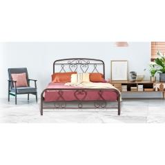 Κρεβάτι Νο94 Μεταλλικό σε χρώμα χαλκόμαυρο για στρώμα 160x200cm