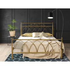 Κρεβάτι Νο96 Μεταλλικό σε χρώμα χρυσό για στρώμα 150x200cm