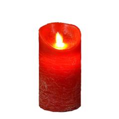 Διακοσμητικό Κερί Μπαταρίας Με Κίνηση ,Κόκκινο Πλαστικό Φ 8 x 12,5cm
