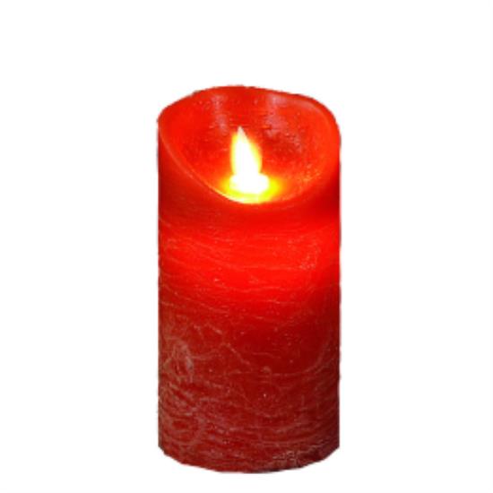Διακοσμητικό Κερί Μπαταρίας Με Κίνηση ,Κόκκινο Πλαστικό Φ 8 x 15cm