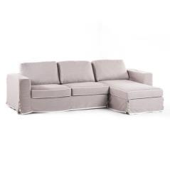 Lazy Bow Γωνιακός καναπές Δεξιά Γωνία Γκρί Ύφασμα 270x160x85cm