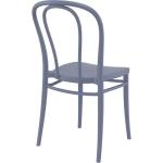 Καρέκλα Πολυπροπυλενίου Victor Dark Grey 45Χ52Χ85εκ.