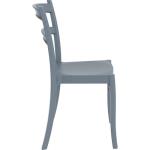 Καρέκλα Πολυπροπυλενίου Tiffany Dark Grey 45Χ51Χ85εκ.