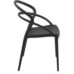 Καρέκλα Πολυπροπυλενίου Pia Black 54Χ56Χ82εκ.