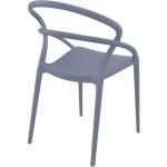 Καρέκλα Πολυπροπυλενίου Pia Dark Grey 54Χ56Χ82εκ.